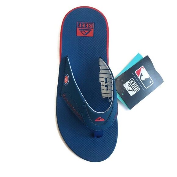 REEF Fanning X MLB Chicago Cubs Bottle Opener Sandals Mens Size 11 Womens 13 - Picture 3 of 12